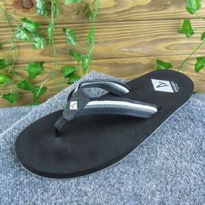 Sperry  Men Flip Flop Sandals Size 12 Medium Black Fabric Slip‎ On